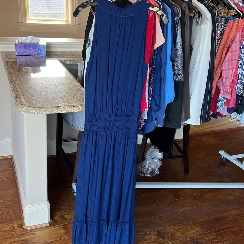 Ramy Brook Sleeveless Navy Blue Maxi - Picture 6 of 7